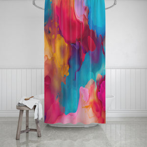 Watercolor Fiesta Shower Curtain