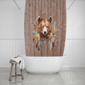 Boho Bear Shower Curtain