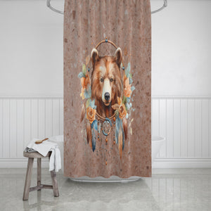 Boho Bear Shower Curtain