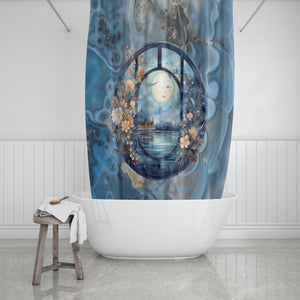 Seaport Evening View Shower Curtain