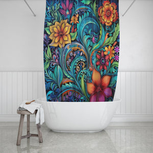 Zestango Floral Shower Curtain