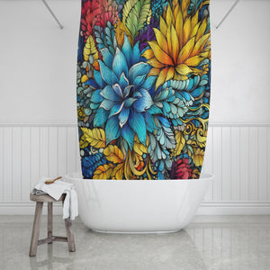 Dukapolos Floral Shower Curtain