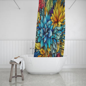 Dukapolos Floral Shower Curtain