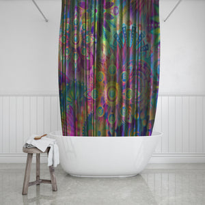 Boho Abstract Floral Shower Curtain