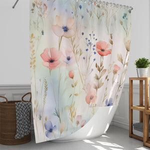 Country Wildflowers Shower Curtain