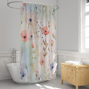 Country Wildflowers Shower Curtain
