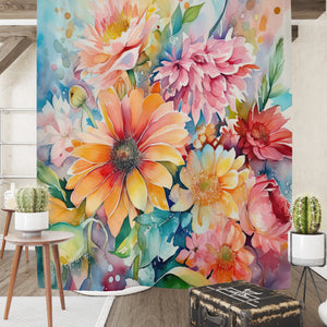 Cottage Chic Floral Shower Curtain