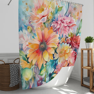 Cottage Chic Floral Shower Curtain