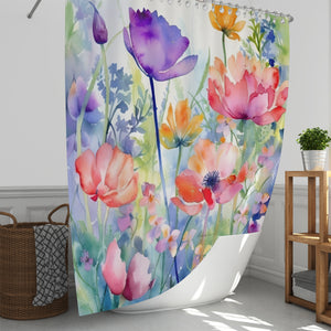 Cottage Garden Floral Shower Curtain