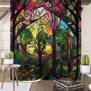 Artistic Forest Shower Curtain
