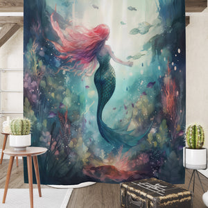 Mermaid Whimsy Shower Curtain