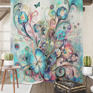 Hippies Vibe Floral Shower Curtain