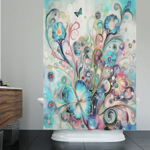 Hippies Vibe Floral Shower Curtain