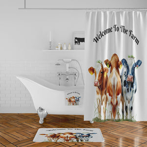 Funny Cows Shower Curtain with Options