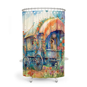 Caravan Camper Shower Curtain With Options