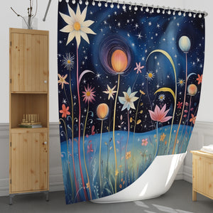 Whimsy Garden Shower Curtain With Options