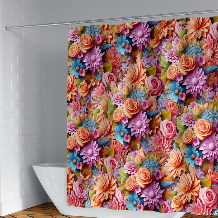 Leerian Floral Bouquet Shower Curtain With Options