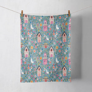 Folk Art Cottages Shower Curtain With Options