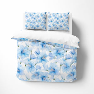 Serene Blue Floral Bedding Set