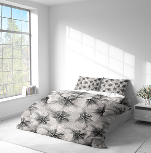 Whimsy Gray Floral Bedding Bedding Set