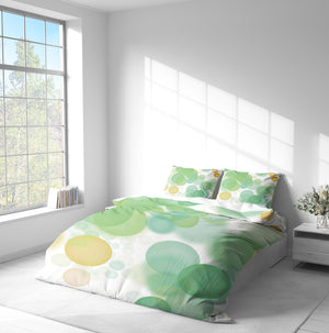 Green Watercolor Batik Bedding Bedding Set