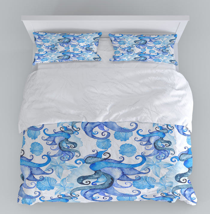 Watercolor Sea Comforter, Or Duvet Cover