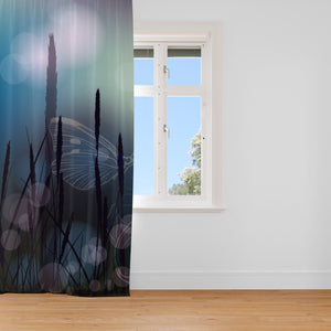 Cattail Landscape Window Curtains