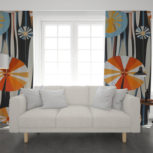Frankly Modern Floral Window Curtains