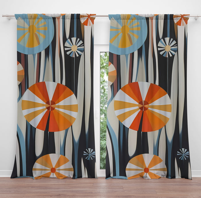 Frankly Modern Floral Window Curtains