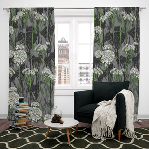 Vintage Theme Floral Window Curtains