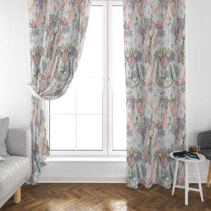 Carousel Floral Window Curtains