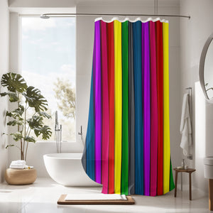 Marandy Stripes Boho Shower Curtain