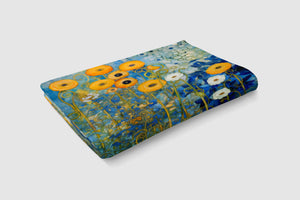 Klimt Wildflower Fleece Blanket