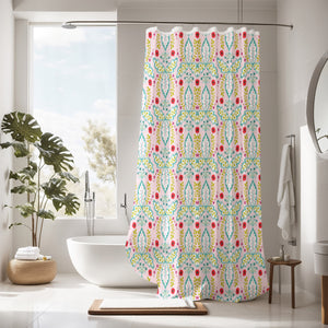 Boho Pink Ikat Shower Curtain