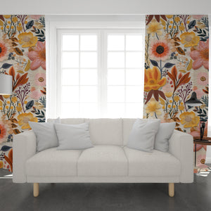 Granny Chic Floral Window Curtains