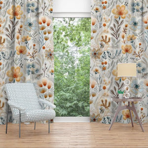Grandmillenial Auvrea  Floral Window Curtains
