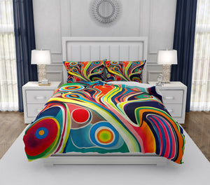 Almost Psychedelic Bedding Comforter or Duvet Cover with Shams