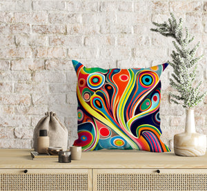 Almost Psychedelic Accent Throw Pillow