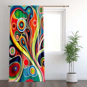 Window Curtains Wild Colorful Abstract