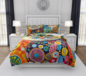 Frazzled Cat Bedding Comforter or Duvet Cover with Shams
