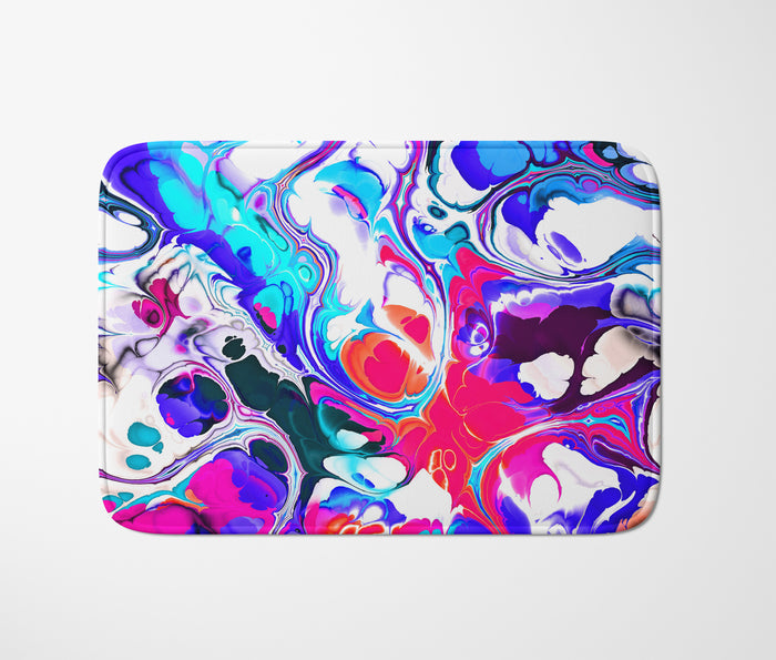 Purple Abstract Bath Mat