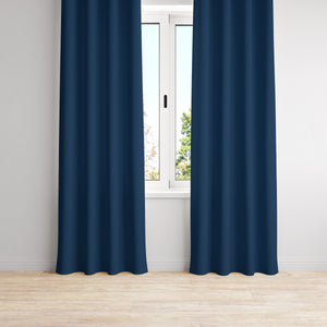 Solid Blue Coordinating Window Curtains