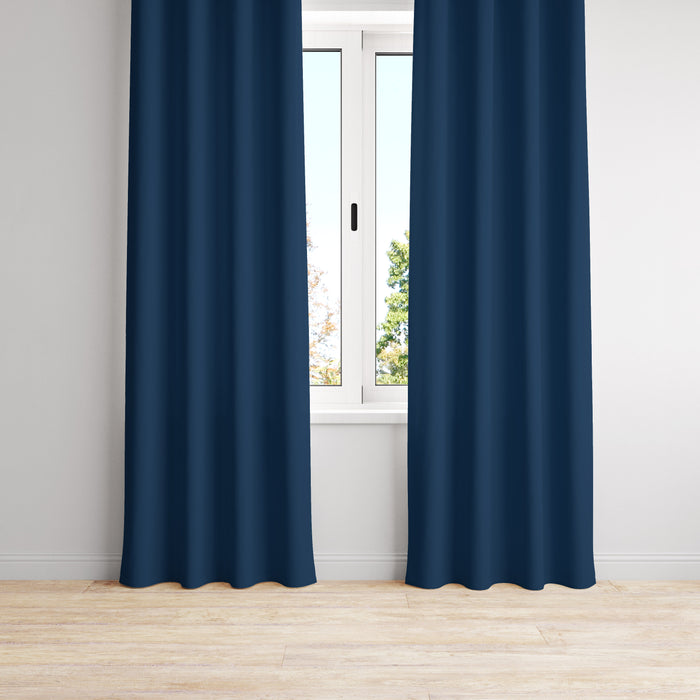 Solid Blue Coordinating Window Curtains
