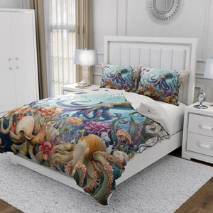 Octopus Floral Bedding