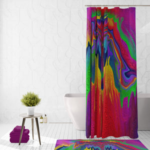 Boho Hippie Shower Curtain Retro Abstract Wild One