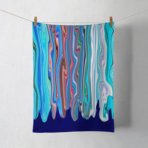 Blue Hippie Swirl bath towel