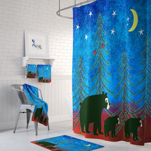 Bear Shower Curtain, Lodge Chic Bathroom Decor