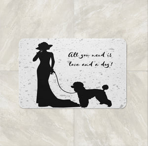 All You Need is Love and a Dog, Silhouette Shower Curtain