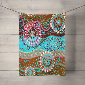 Pink and Brown Boho Shower Curtain Optional Accessories