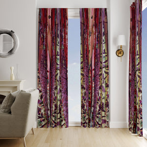 Boho Chic Window Curtains Gypsy Curtain Panels Blaclout, Sheers, Valances Available